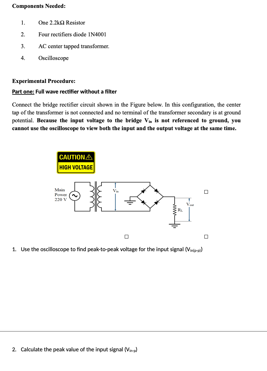Solved Components Needed 1. One 2.2k 2 Resistor 2. Four