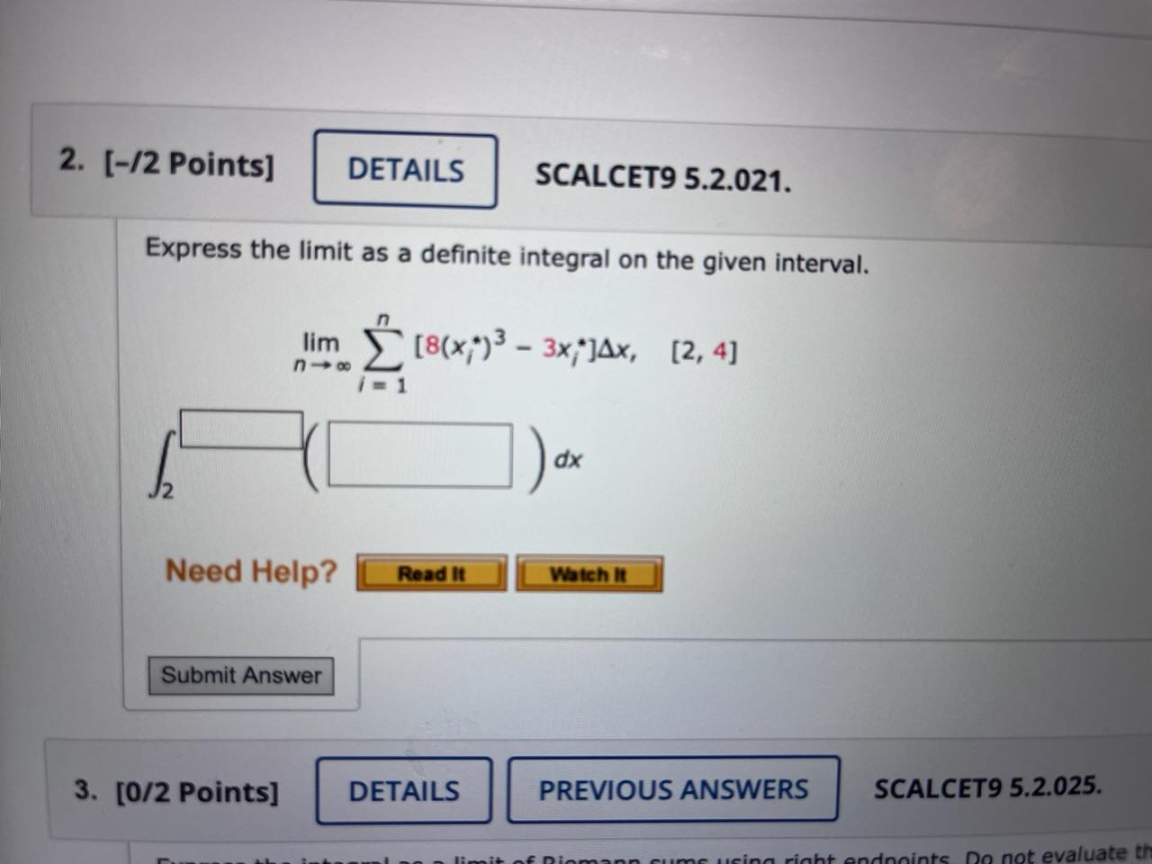 Solved Express The Limit As A Definite Integral On The Given | Chegg.com