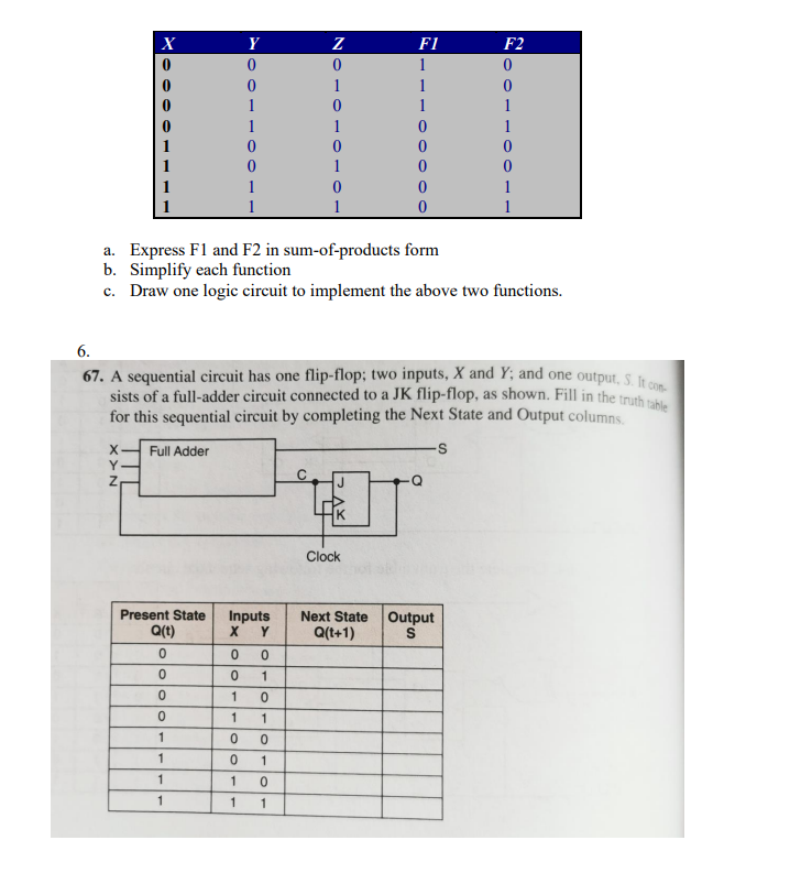 Solved 1. Construct a truth table for the following: a. out