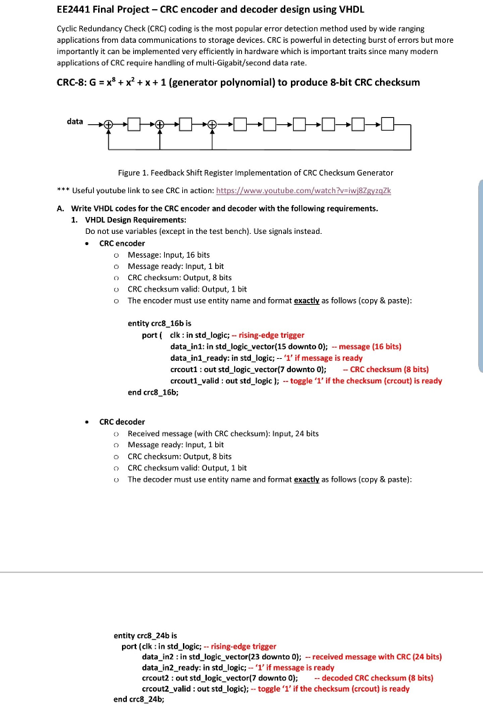Modify the following code: LIBRARY IEEE; USE | Chegg.com
