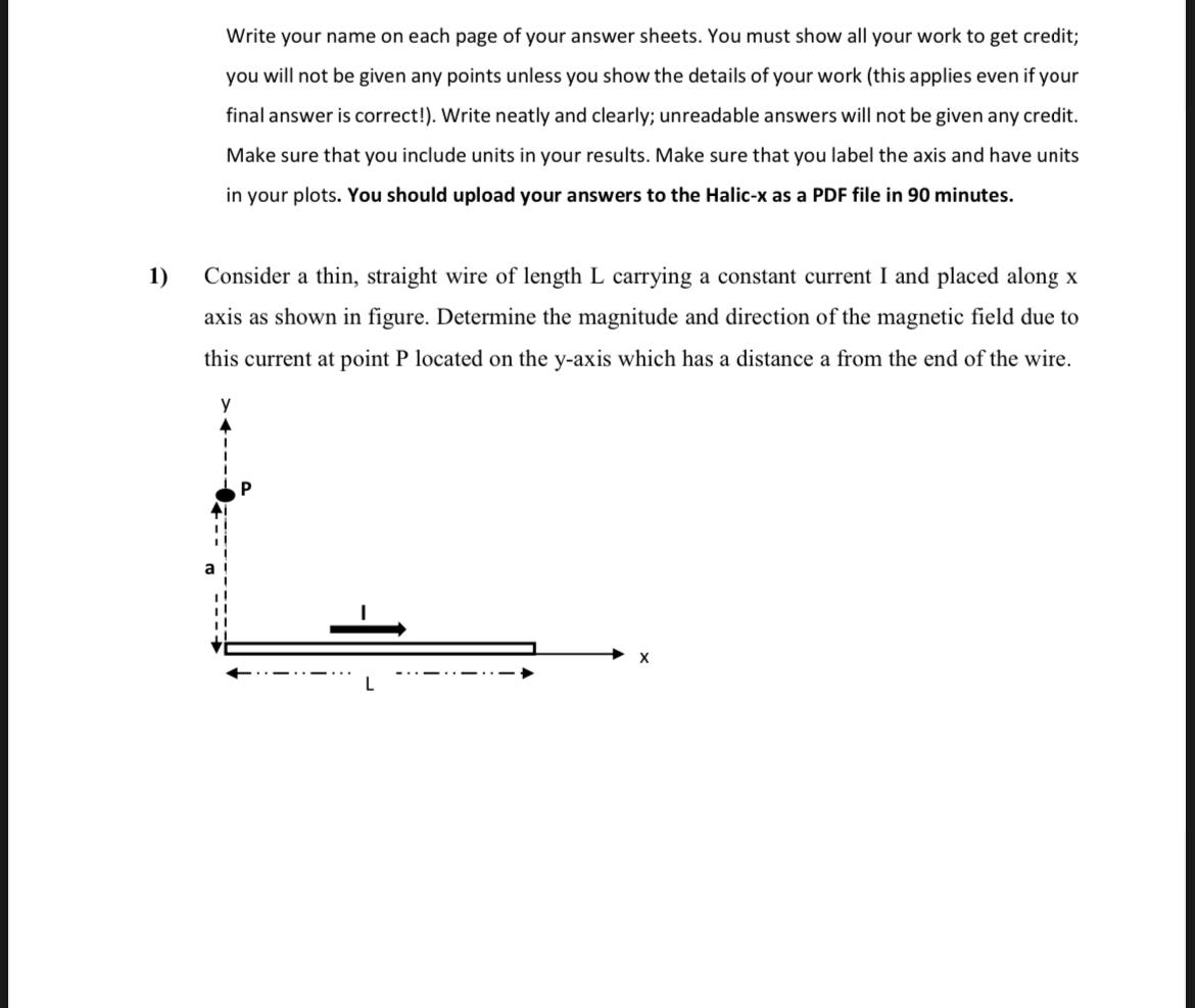 Solved Write your name on each page of your answer sheets. | Chegg.com