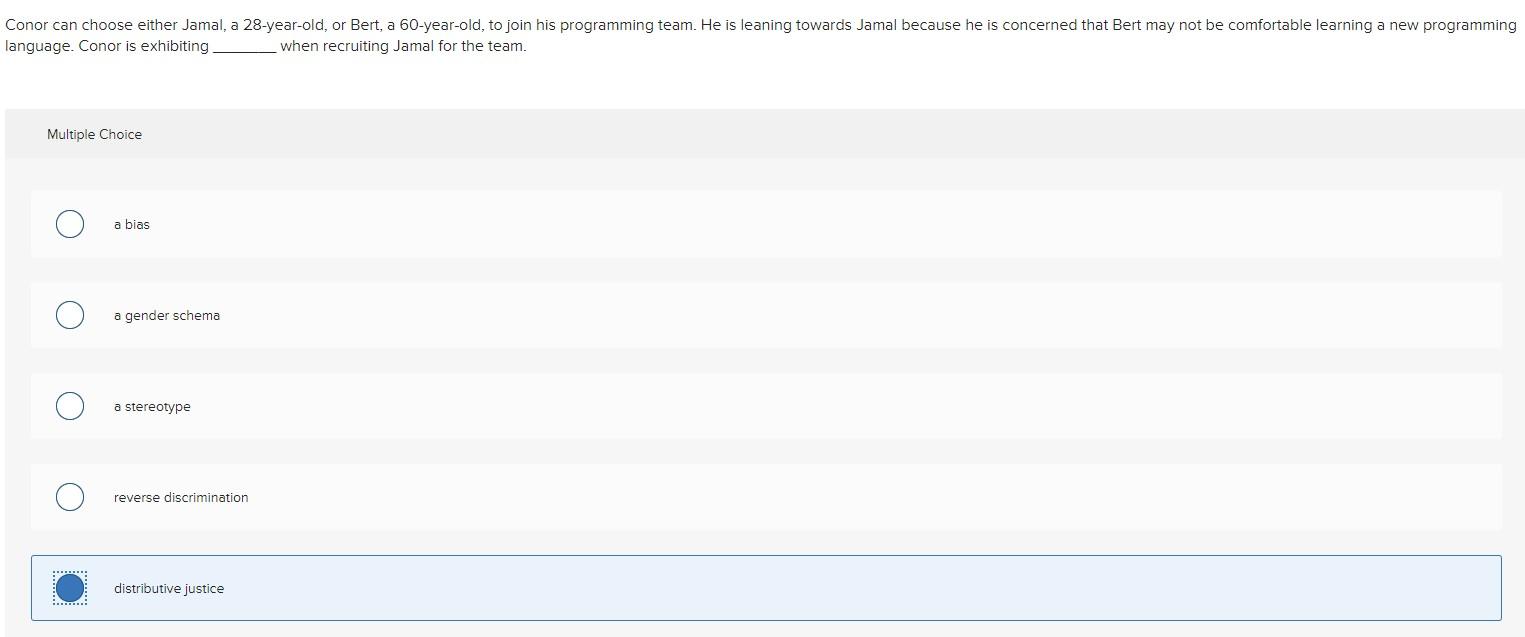 Solved Conor Can Choose Either Jamal, A 28-year-old, Or | Chegg.com
