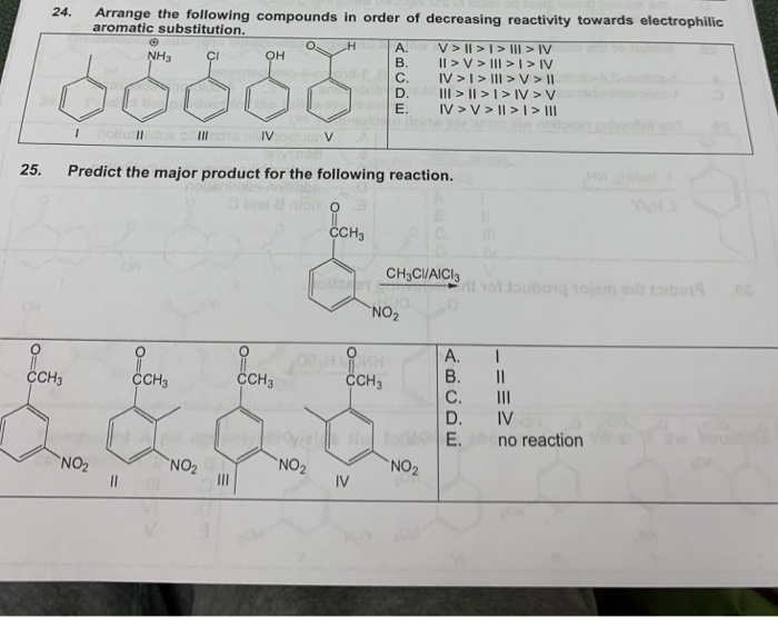 Solved Arrange The Following Compounds In Order Of | Chegg.com