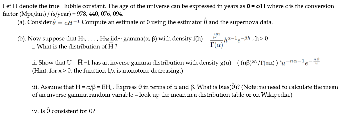 The Hubble Constant Is A Cosmological Parameter Us Chegg Com