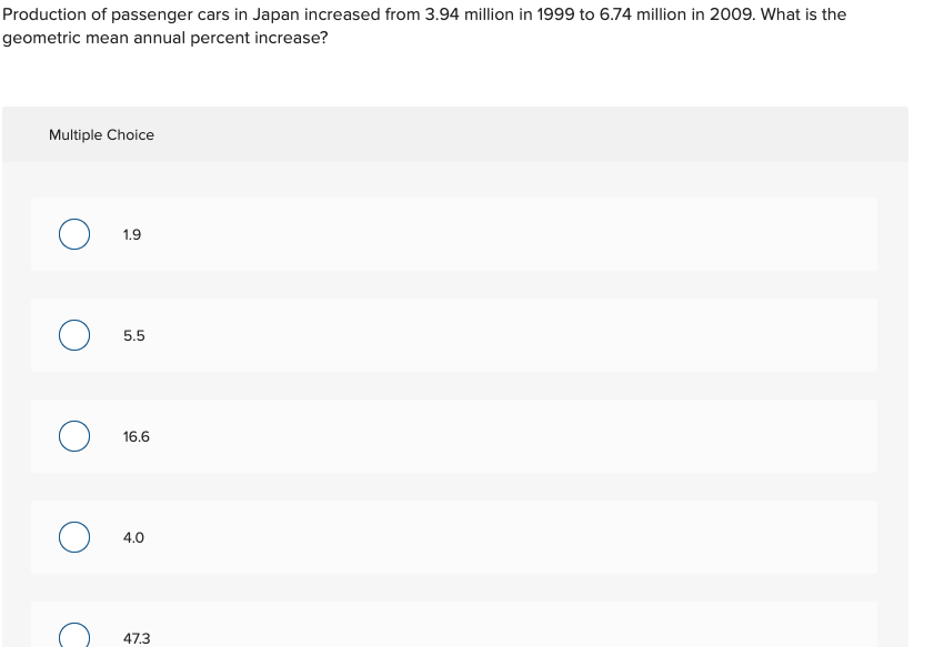 What Is The Geometric Mean Annual Percent Increase