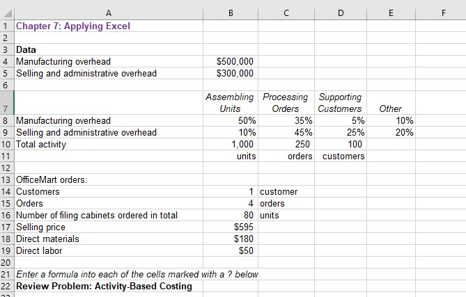 Solved 52 Determine The Product Margin For The Officemart 1911