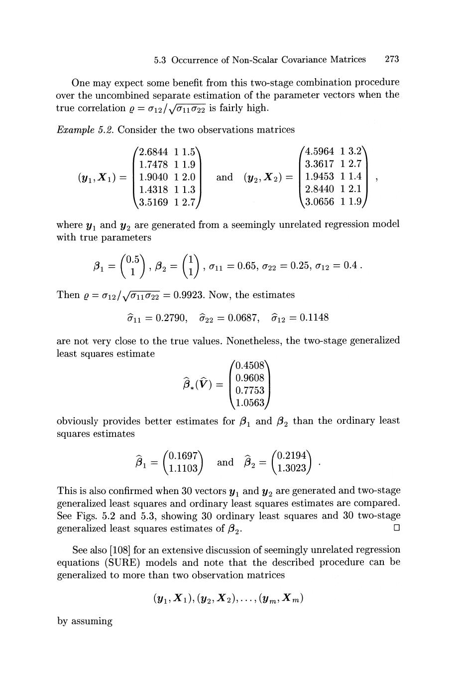 6 For The Seemingly Unrelated Regression Model Co Chegg Com