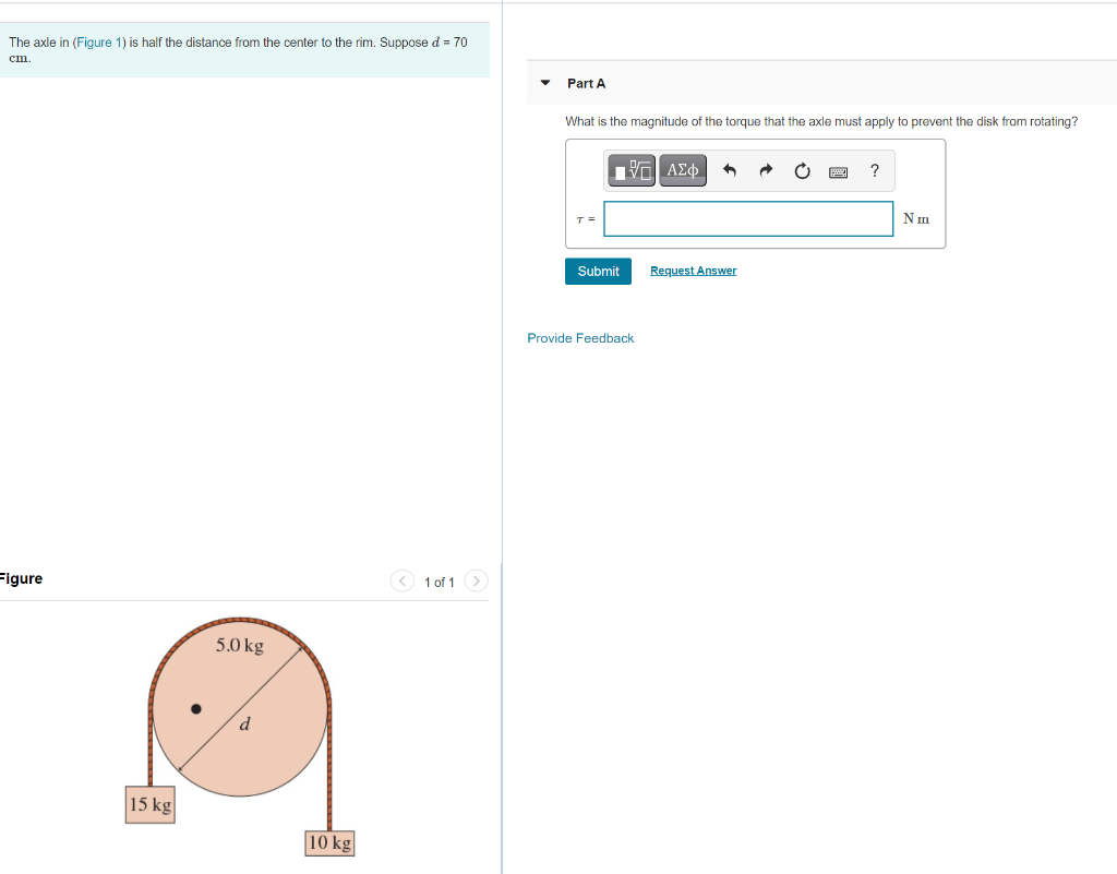 Solved The axle in (Figure 1) is half the distance from the | Chegg.com