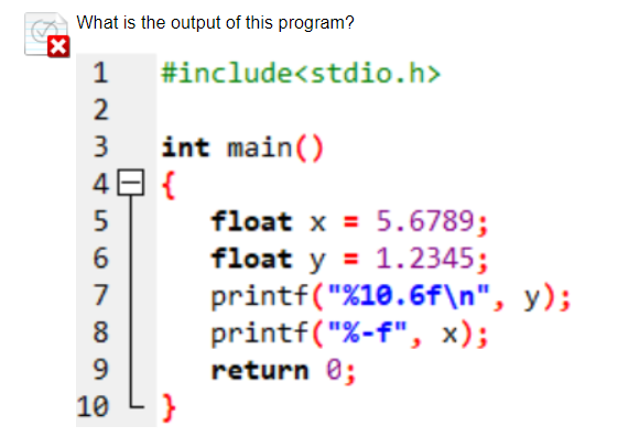 Solved What is the output of this program? X 1 #include 2 3 | Chegg.com