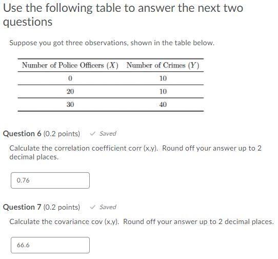 Solved Use the following table to answer the next two | Chegg.com