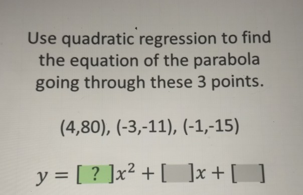quadratic regression