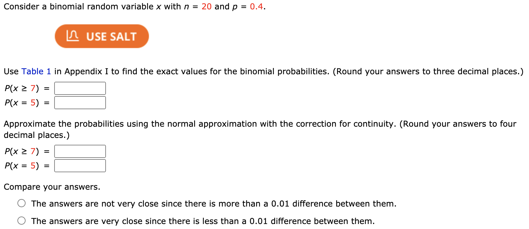 Solved Consider a binomial random variable x with n = 20 and | Chegg.com