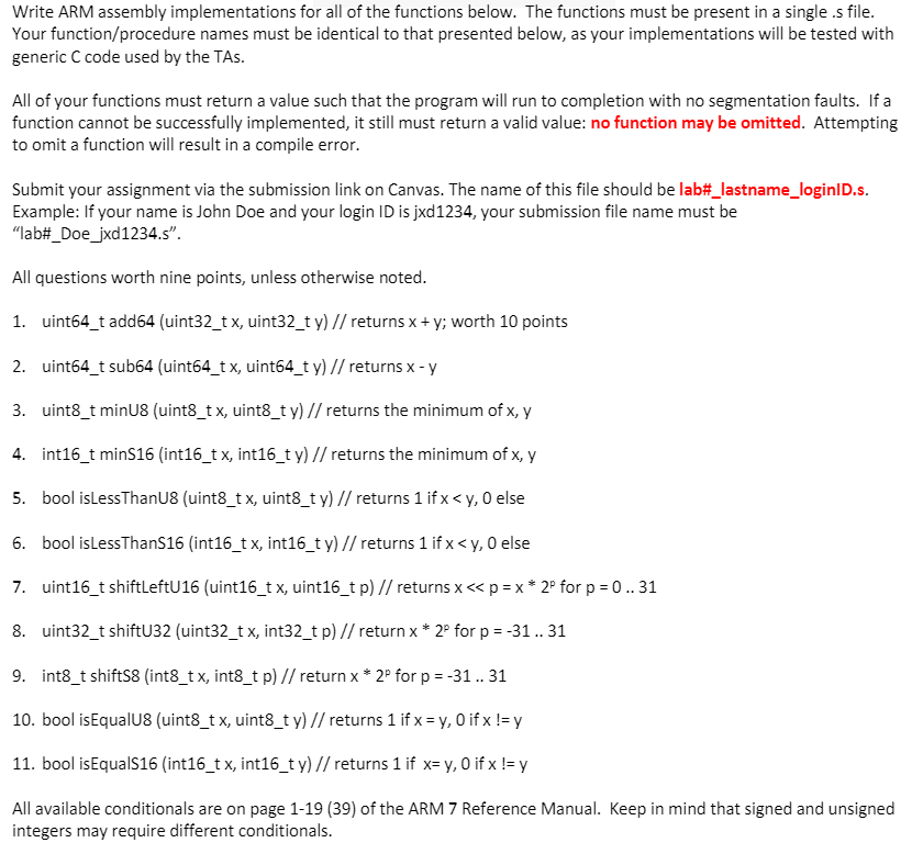 Can someone help me with this? ARM 7 assembly. Just | Chegg.com
