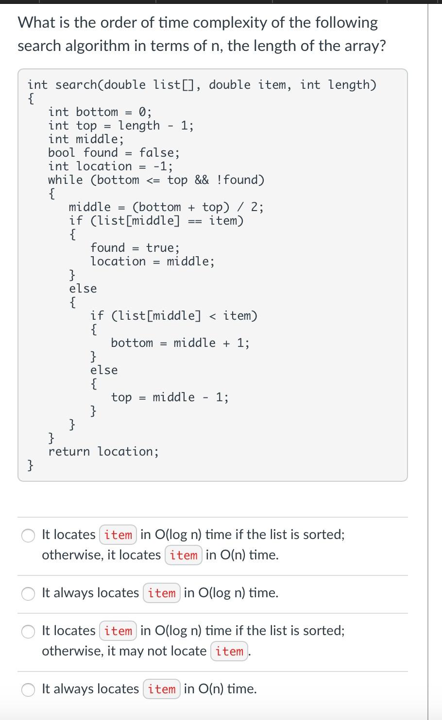 Solved 问题1 25 What is the correct function prototype to | Chegg.com