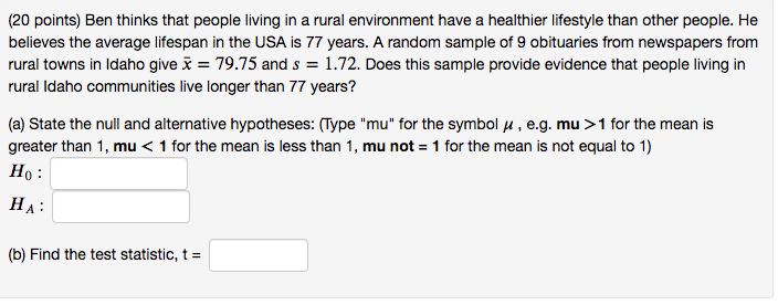 Solved Points Ben Thinks That People Living In A Rur Chegg Com