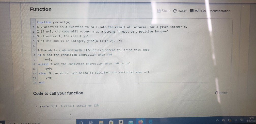 Solved Factorial using while loop in mathematics, the | Chegg.com