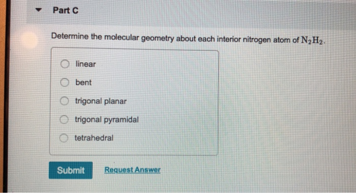 Solved determine the molecular geometry about each interior | Chegg.com