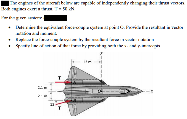 Solved The engines of the aircraft below are capable of | Chegg.com