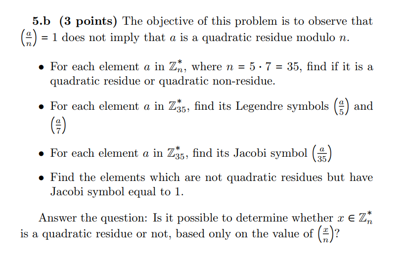 Solved 5.b (3 ﻿points) ﻿The Objective Of This Problem Is To | Chegg.com