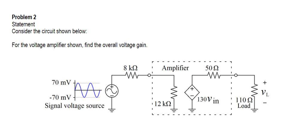 Solved Problem 2 Statement Consider the circuit shown below: | Chegg.com