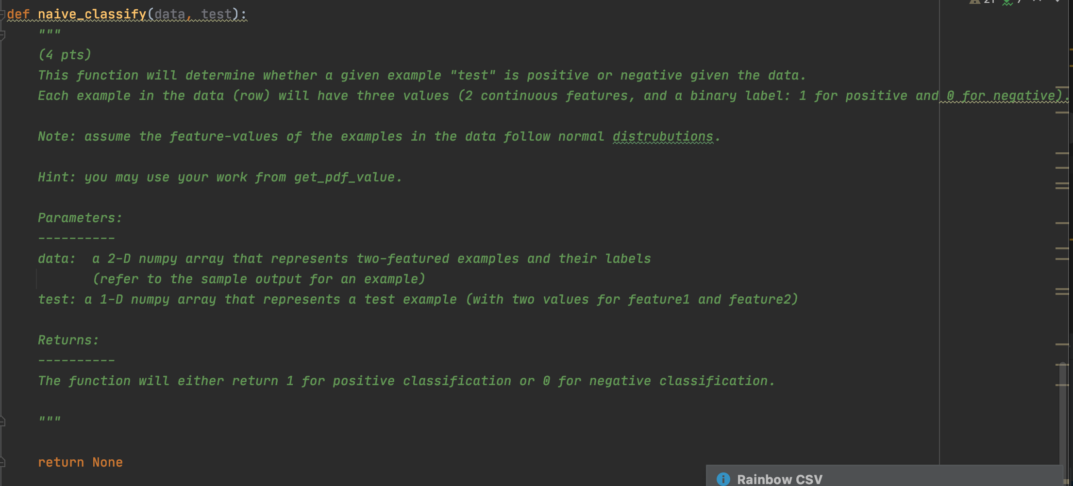 Fill in the body of the functions below following | Chegg.com