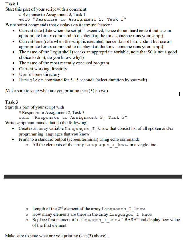 Solved Task 1 Start this part of your script with a comment | Chegg.com