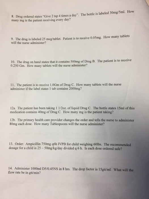 Solved 8. Drug ordered states 