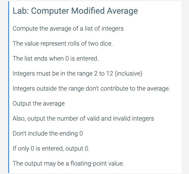 Average Computer Formula Lab: Computer Modified Average Compute the average of | Chegg.com