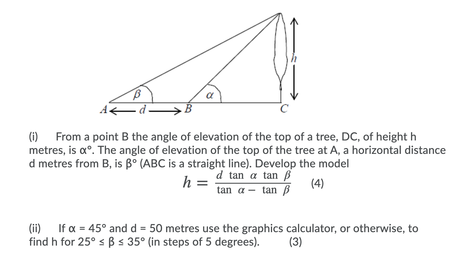 Solved a B Ad B C a (0) From a point B the angle of | Chegg.com