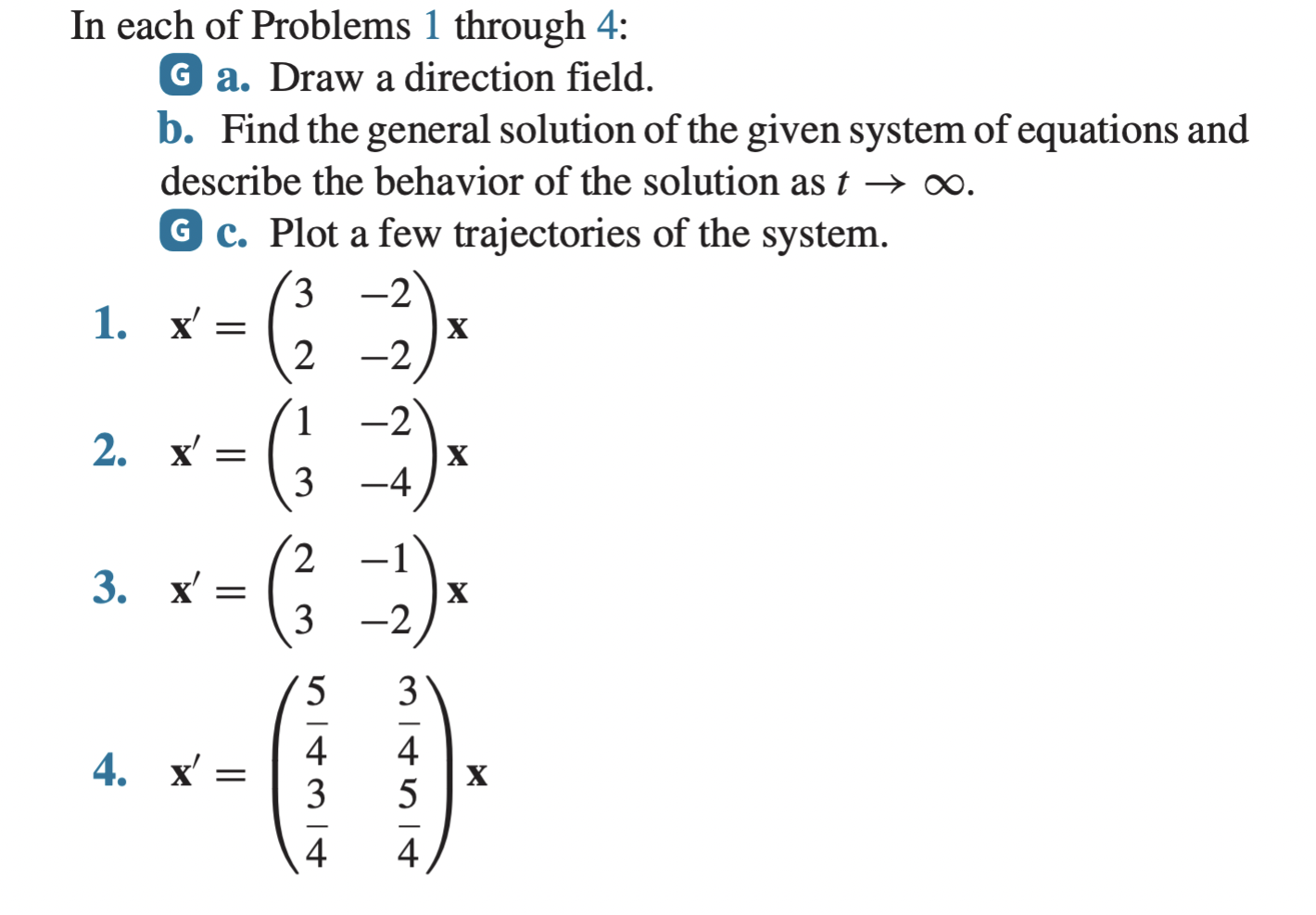 Solved In Each Of Problems 1 Through 4: Ga. Draw A Direction | Chegg.com