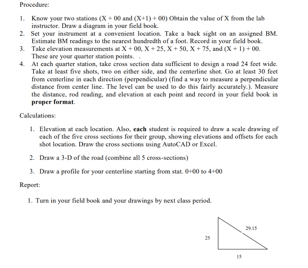 Cross Section Leveling Problems Solved I need help with understanding how to do | Chegg.com