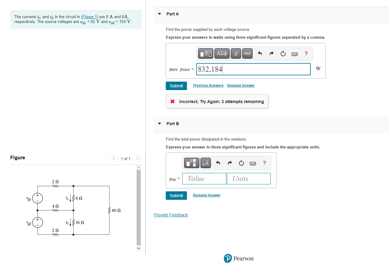 Solved The Currents I1 And I2 In The Circuit In (Figure 1) | Chegg.com