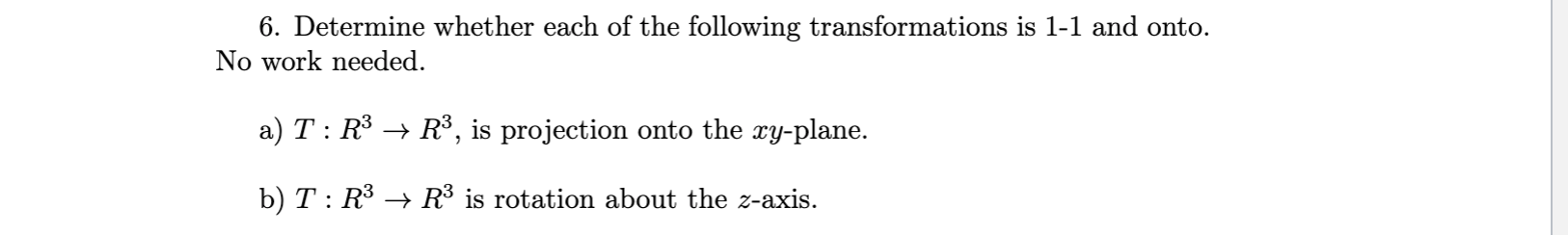 Solved 6. Determine whether each of the following | Chegg.com