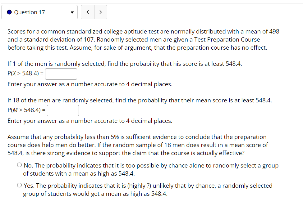 Assume A Distribution Of Aptitude Test Scores Forms