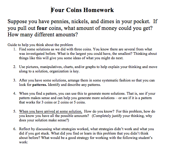 Solved Four Coins Homework Suppose you have pennies, | Chegg.com