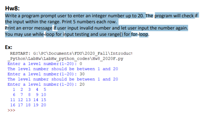 Solved Hw8: Write a program prompt user to enter an integer | Chegg.com