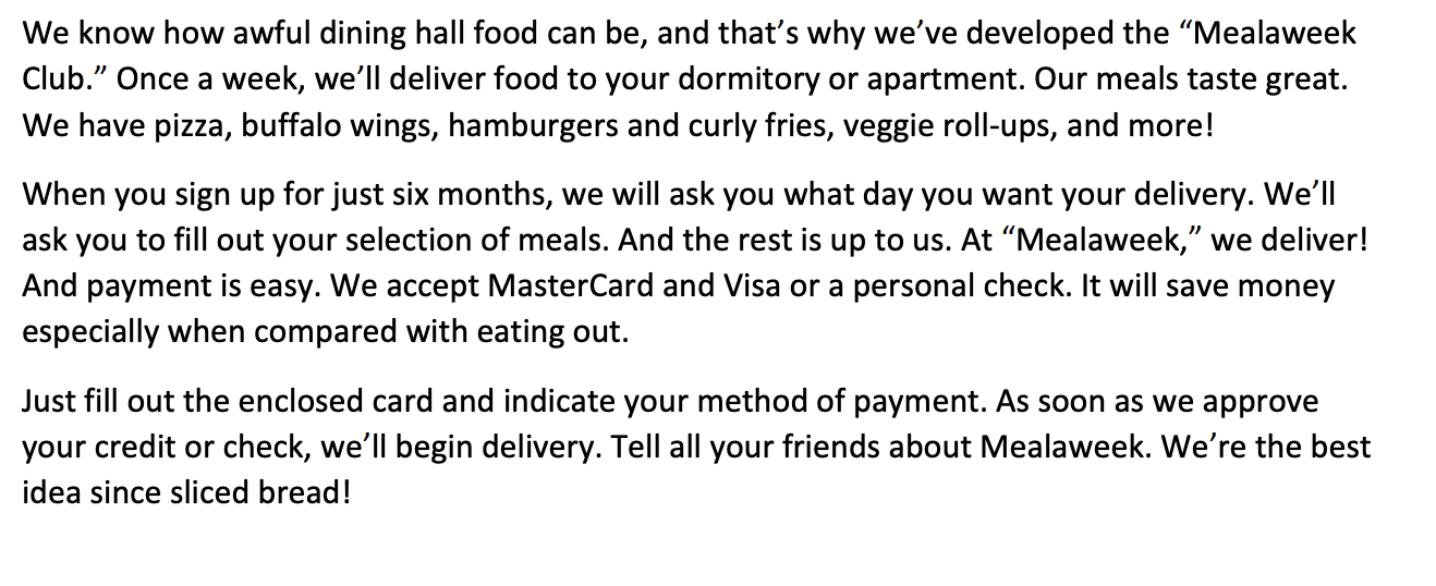 Solved We know how awful dining hall food can be, and that's