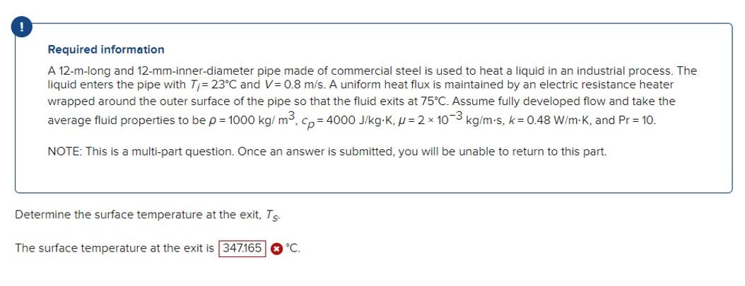 Solved Required information A 12-m-long and | Chegg.com