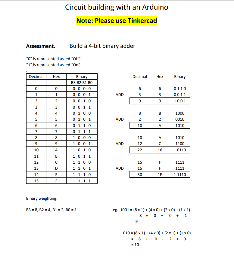 Circuit building with an Arduino Note: Please use | Chegg.com