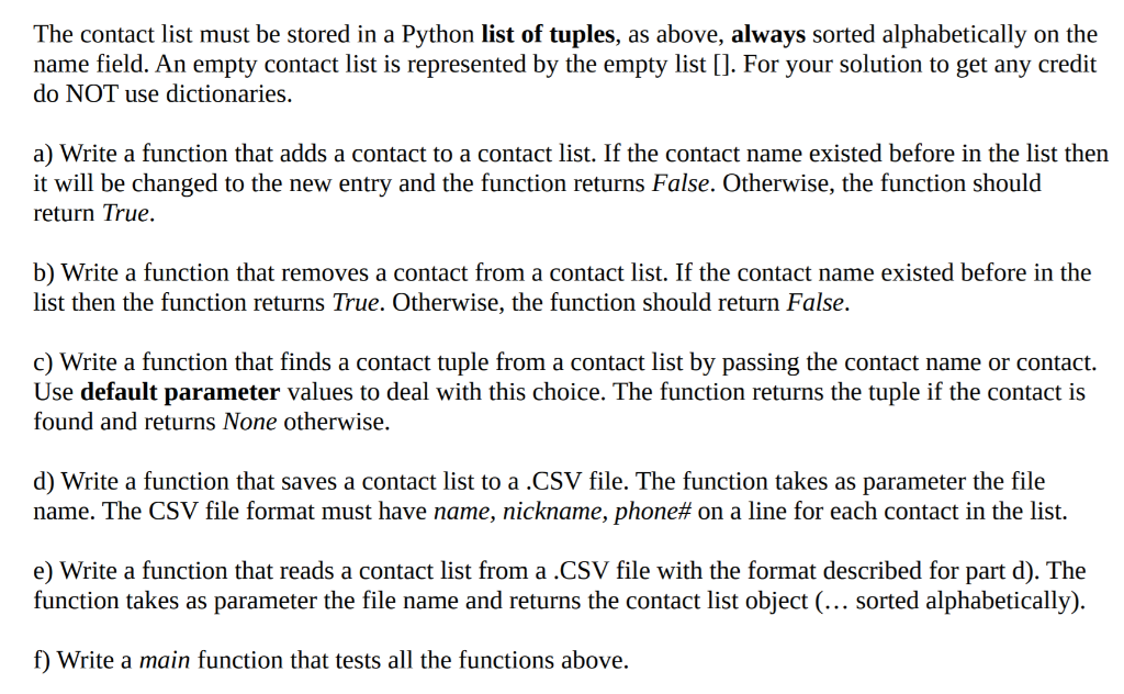 Solved Following Functions Must Proper Docstring Annotati