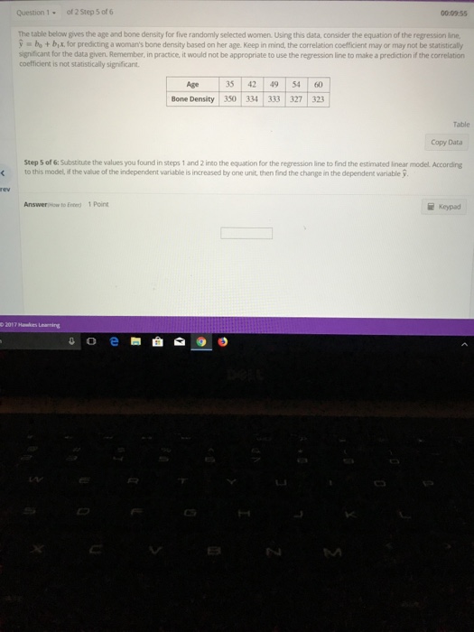 Solved Question 1、 of2Step 5of6 000955 The table below gives | Chegg.com