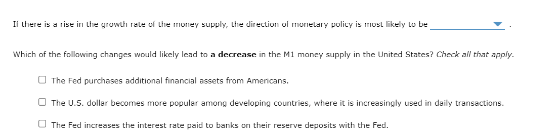 Solved If there is a rise in the growth rate of the money | Chegg.com