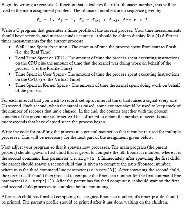 . Begin by writing a recursive C function that | Chegg.com