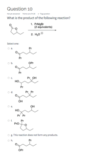 Solved Question 10 What is the product of the following | Chegg.com