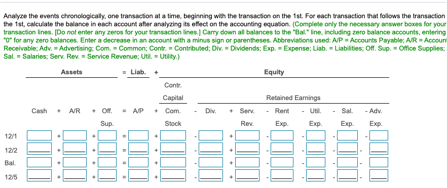 Solved Analyze the events chronologically, one transaction | Chegg.com