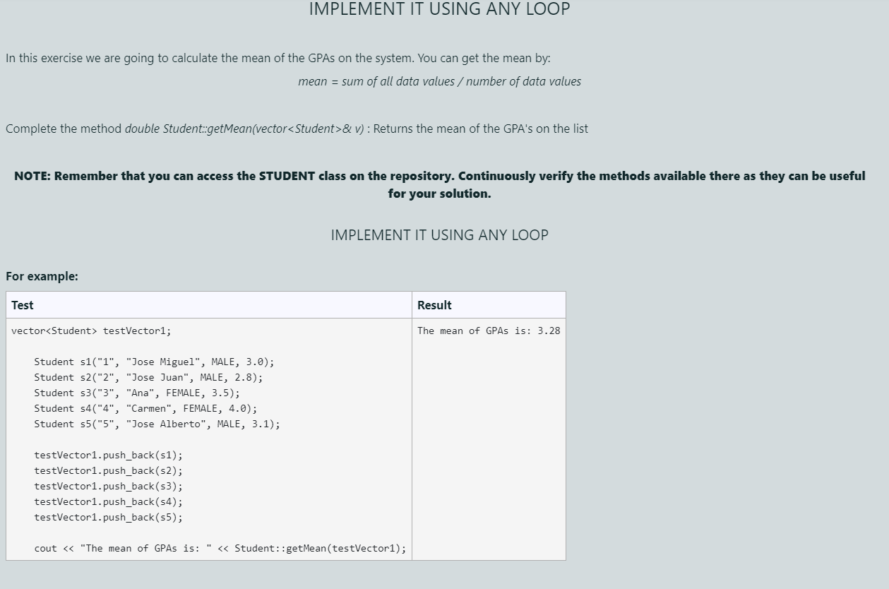 Solved YOU MUST IMPLEMENT IT WITH AN ENHANCED FOR LOOP | Chegg.com
