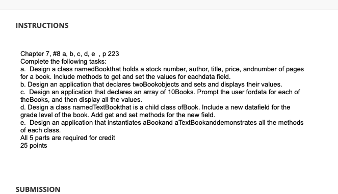 Solved Chapter 7, \#8 a, b, c, d, e , p 223 Complete the | Chegg.com