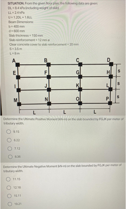 Solved SITUATION. From the given floor plan, the following | Chegg.com