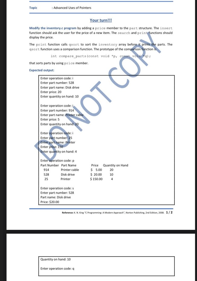 Solved #define _CRT_SECURE_NO_WARNINGS/* Inventory.c** | Chegg.com