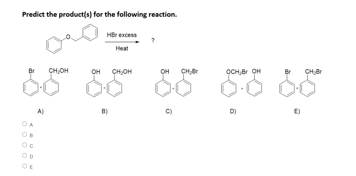 Solved Predict the product(s) for the following reaction. | Chegg.com